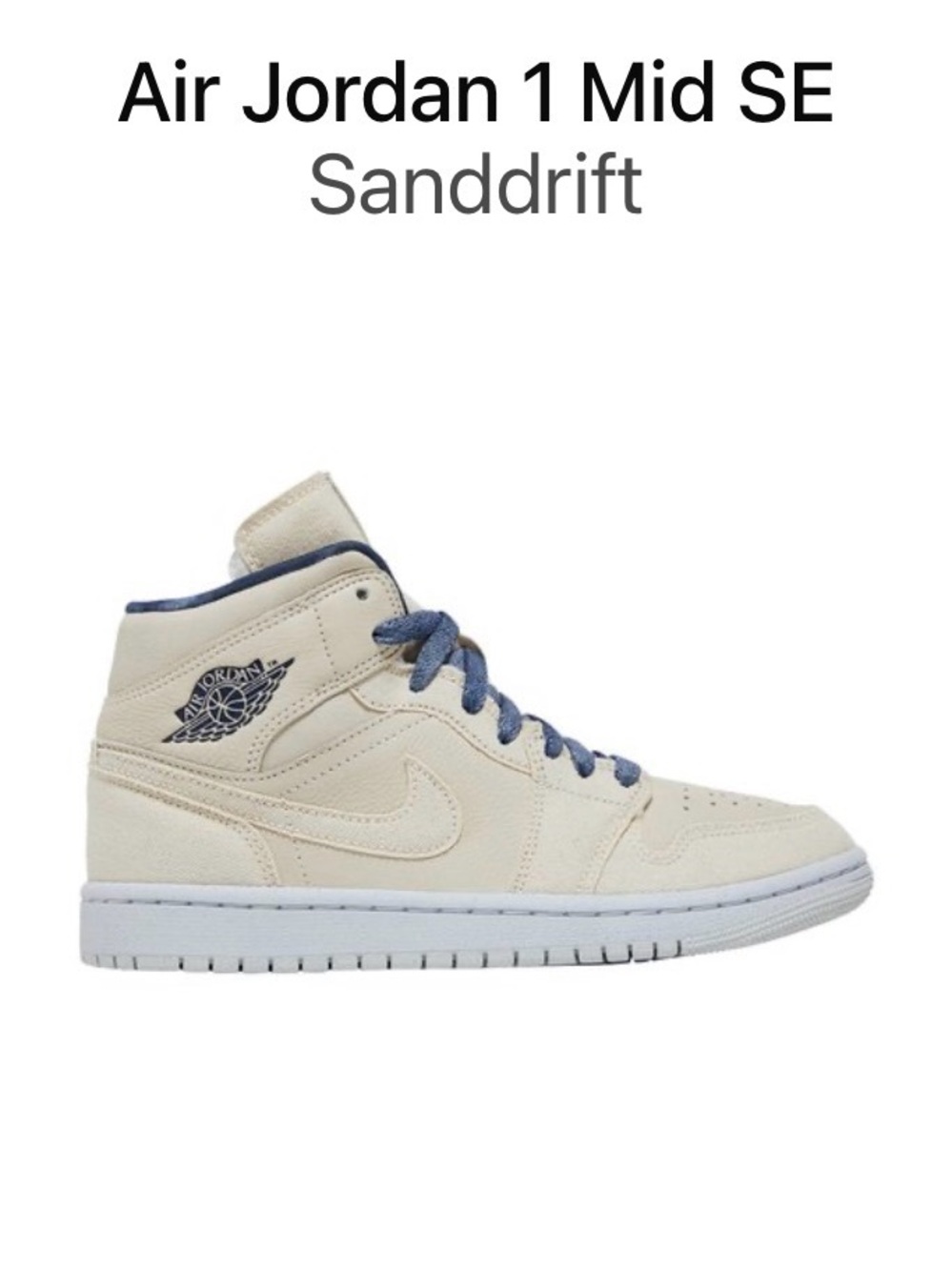 Jordan Youth White Cream Sneaker Tongue Label